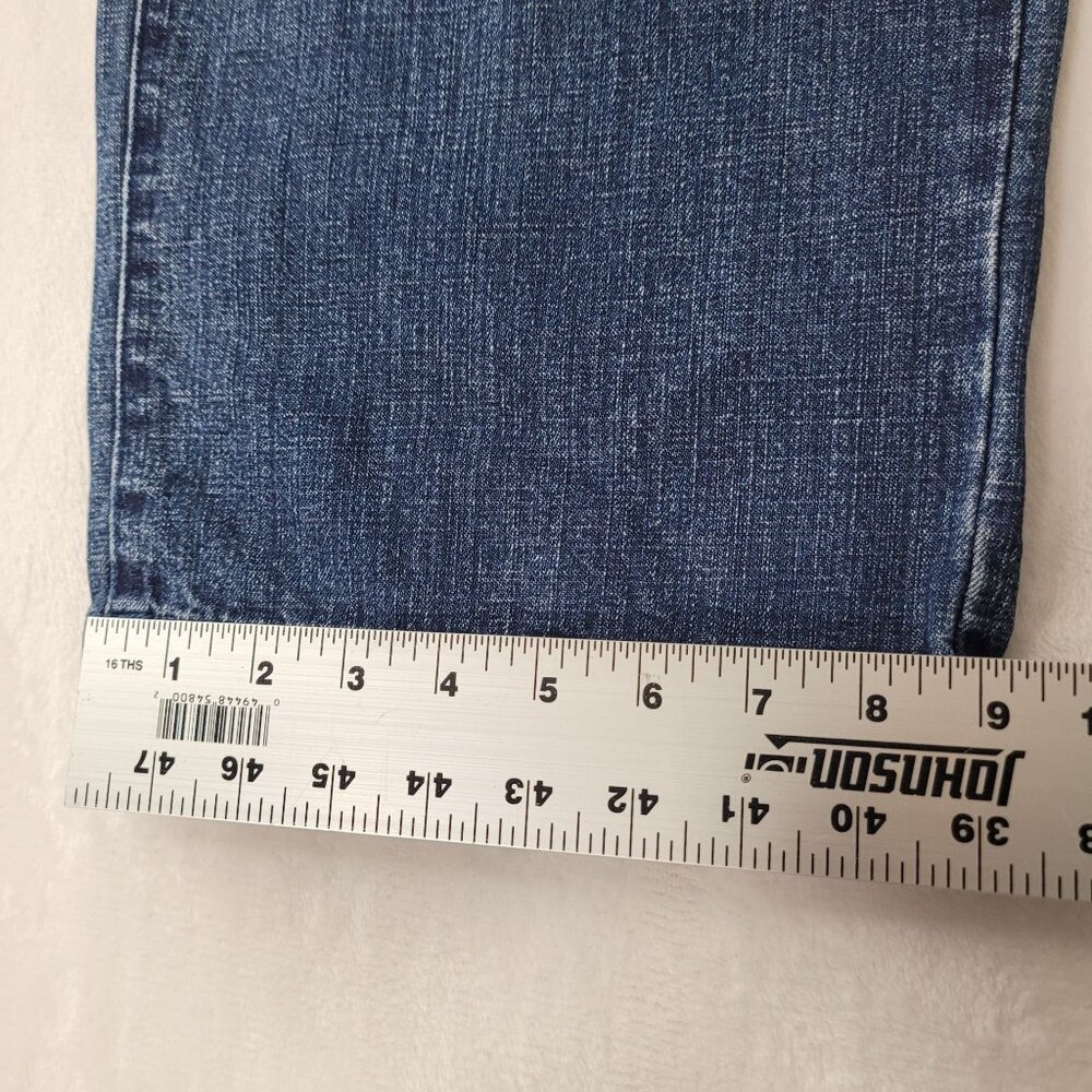 VTG Y2K Air Jordan Men's Baggy Blue Denim Jean With Sneaker Graphics Size 34x34 - Picture 8 of 10
